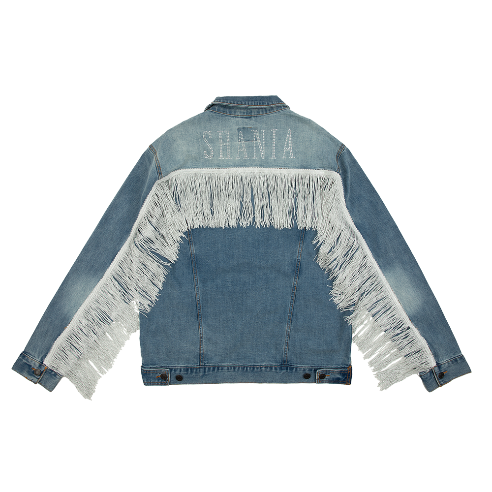 Giddy Up! Relaxed Fit Fabric Fringe Jacket Back