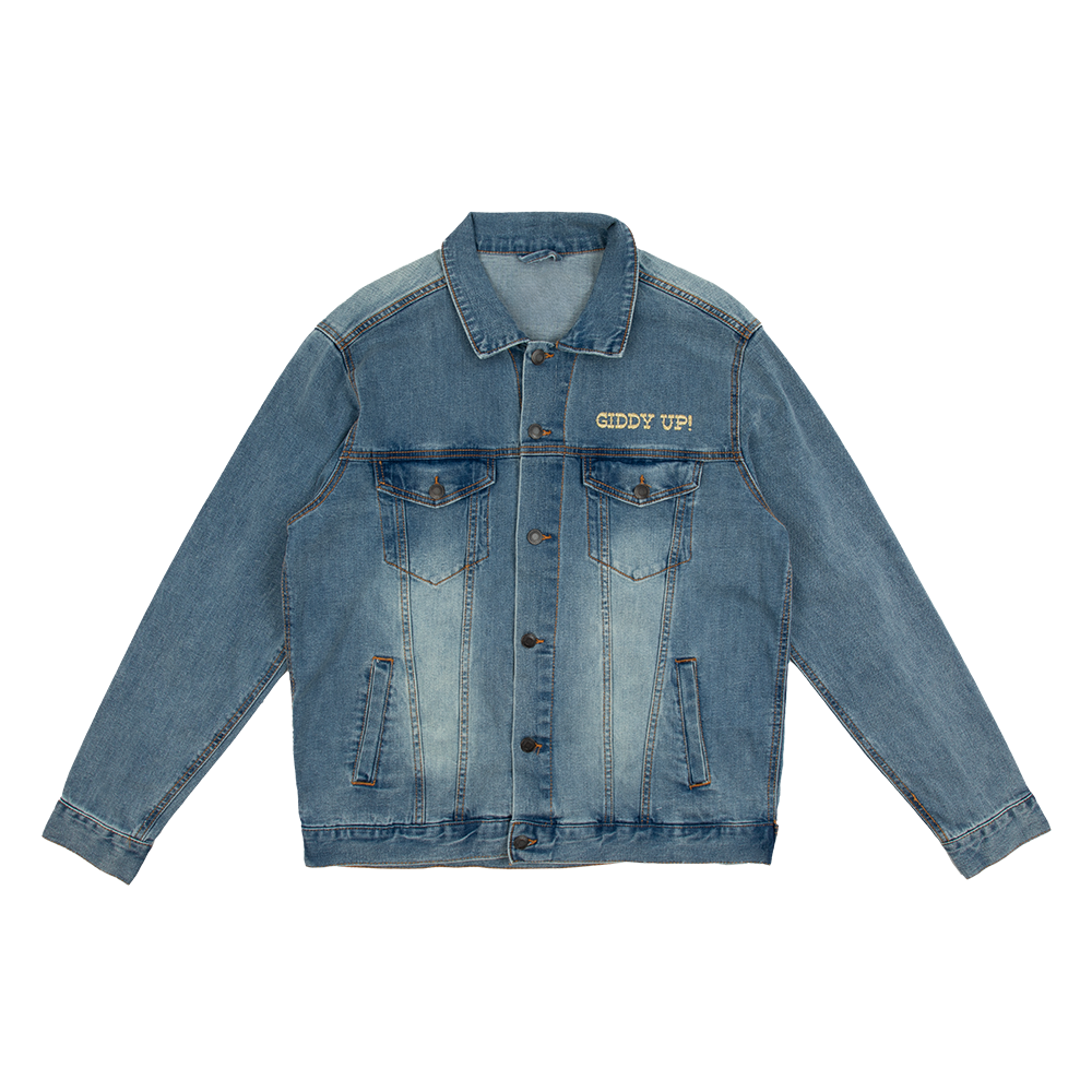 Giddy Up! Relaxed Fit Fabric Fringe Jacket Front