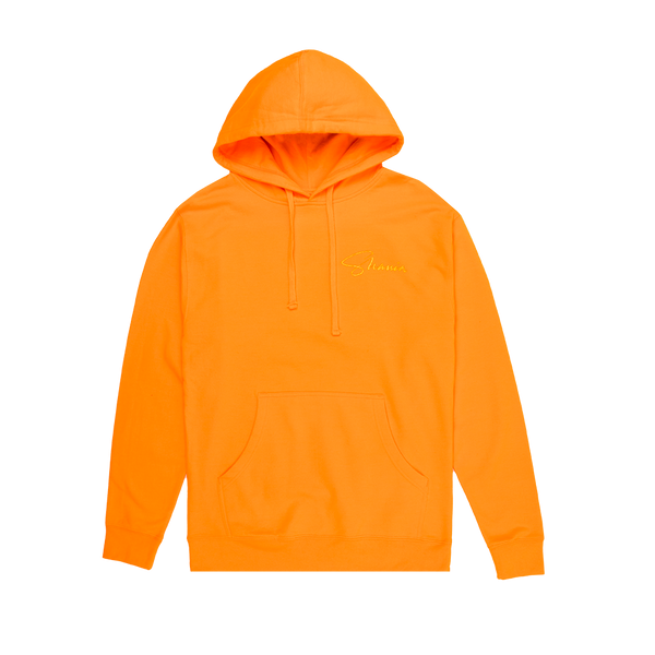 Plain discount orange hoodie