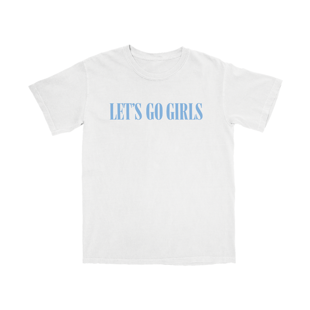 Let's Go Girls Vintage White Tee Front