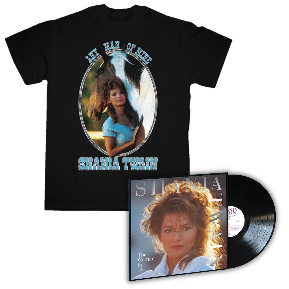 The Woman In Me Anniversary Vinyl + Tee Bundle