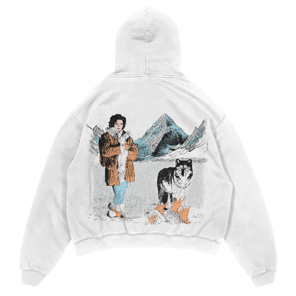 White Wolf Hoodie Back