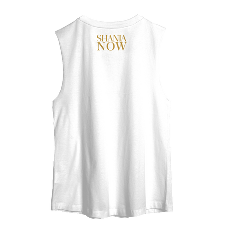 Gold Stencil Muscle Tank -Back