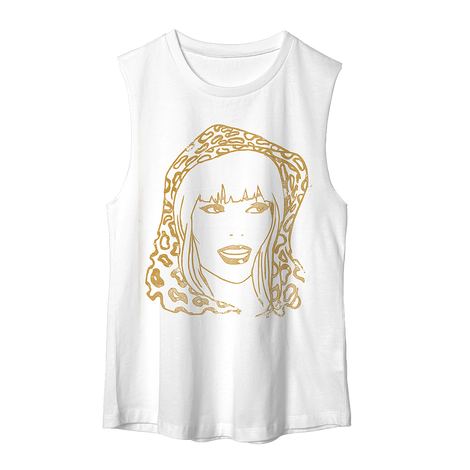 Gold Stencil Muscle Tank- Front