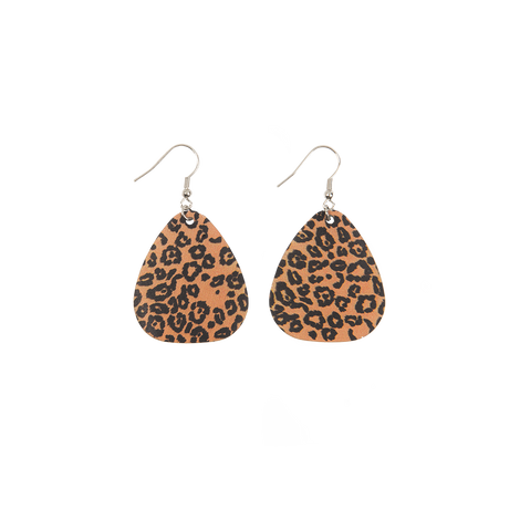 Leopard Print Earrings Detail